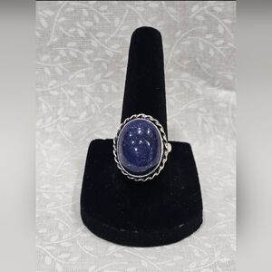 Silver 925 Lapis Lazuli Gemstone  Ring 7